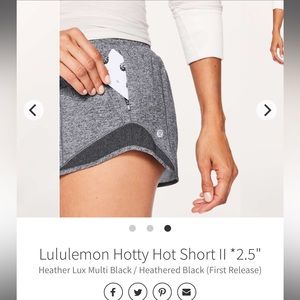 Lululemon Hotty Hot Shorts 2.5 inch - size 2